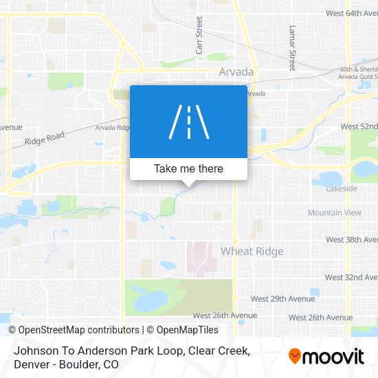 Johnson To Anderson Park Loop, Clear Creek map