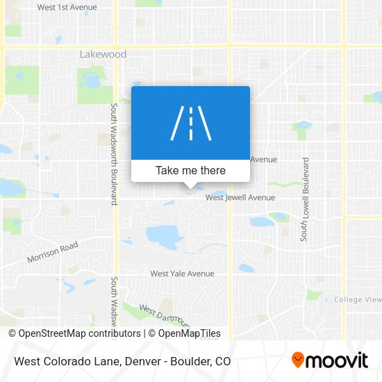 West Colorado Lane map