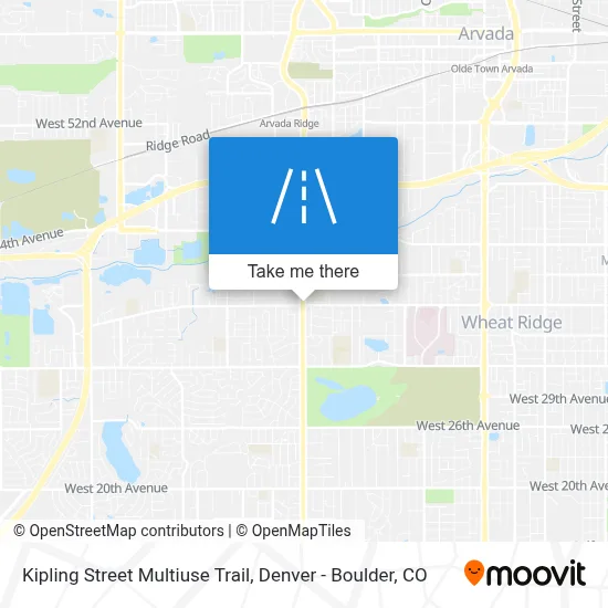 Kipling Street Multiuse Trail map