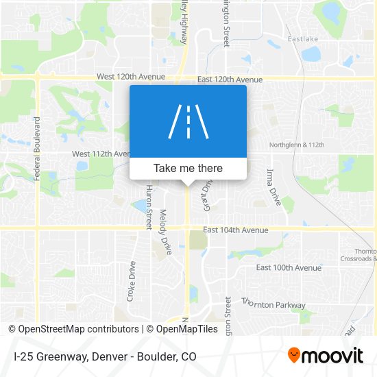 I-25 Greenway map