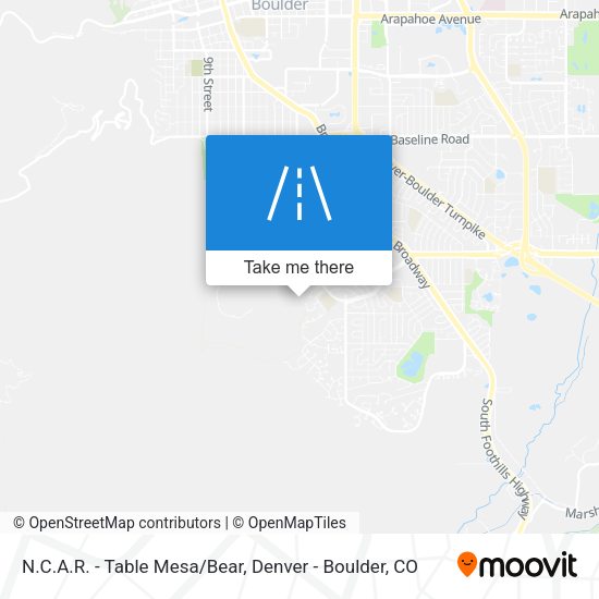 Mapa de N.C.A.R. - Table Mesa/Bear