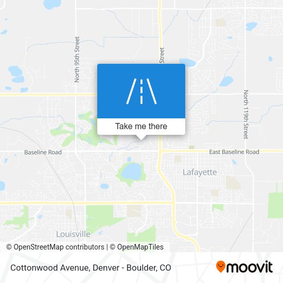 Cottonwood Avenue map