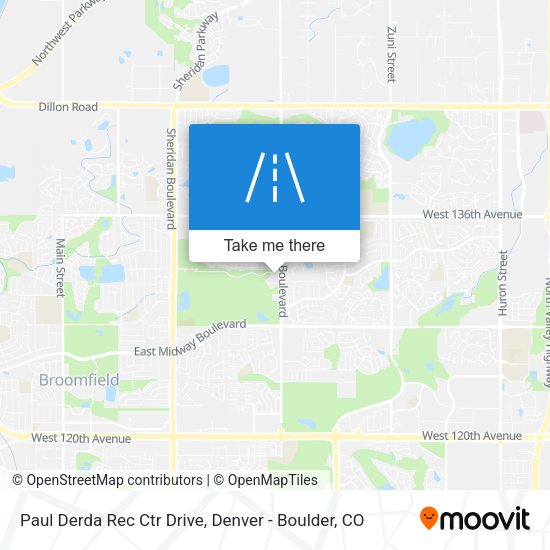 Mapa de Paul Derda Rec Ctr Drive