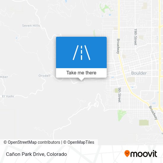 Cañon Park Drive map