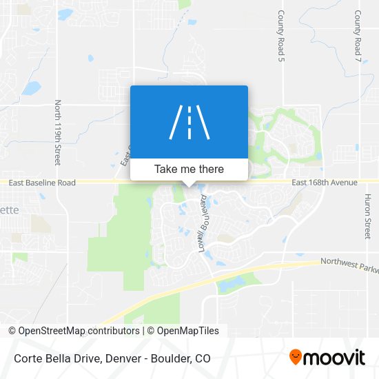 Mapa de Corte Bella Drive