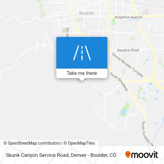 Mapa de Skunk Canyon Service Road