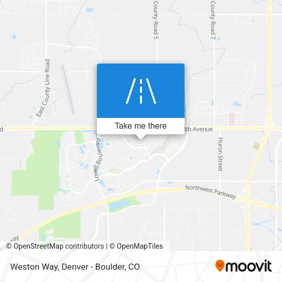 Weston Way map