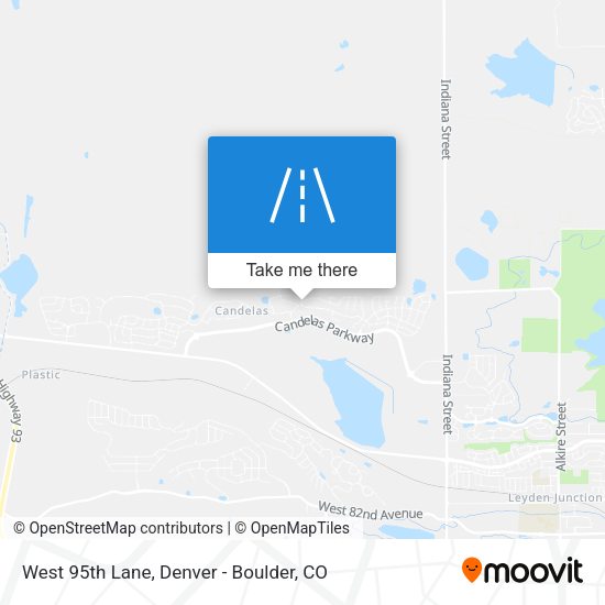West 95th Lane map