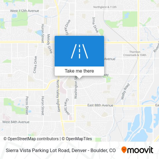 Mapa de Sierra Vista Parking Lot Road