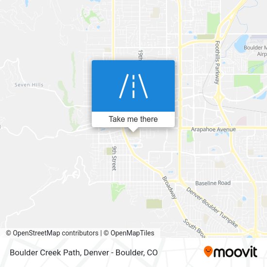 Boulder Creek Path map