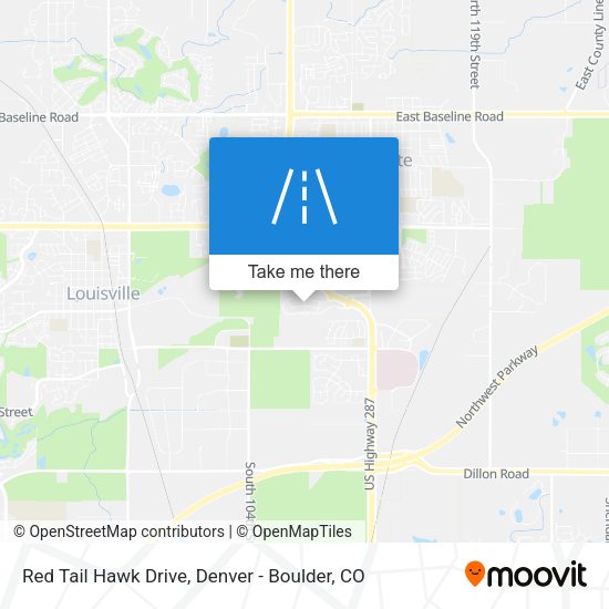 Red Tail Hawk Drive map