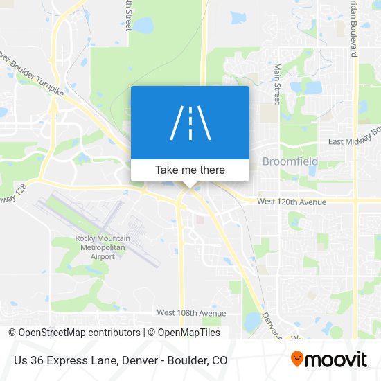 Us 36 Express Lane map