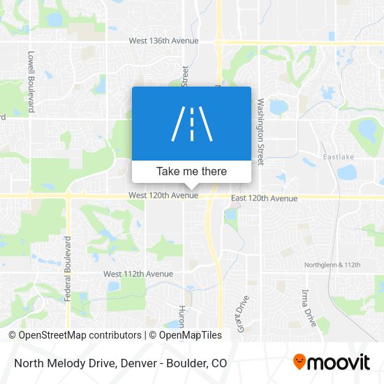 North Melody Drive map