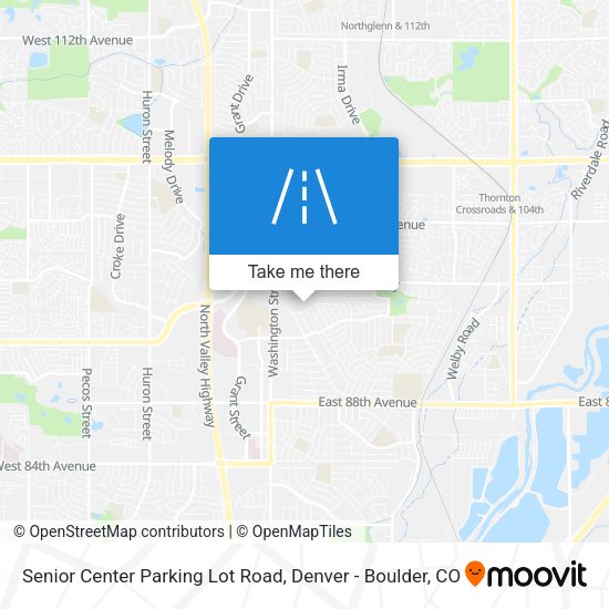 Senior Center Parking Lot Road map