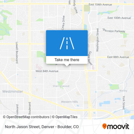 North Jason Street map