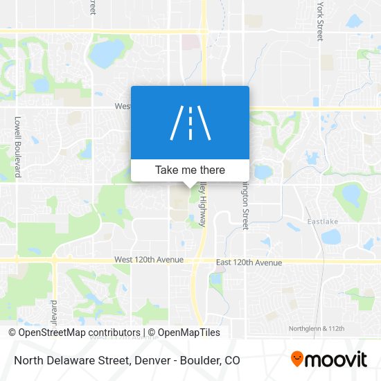 Mapa de North Delaware Street