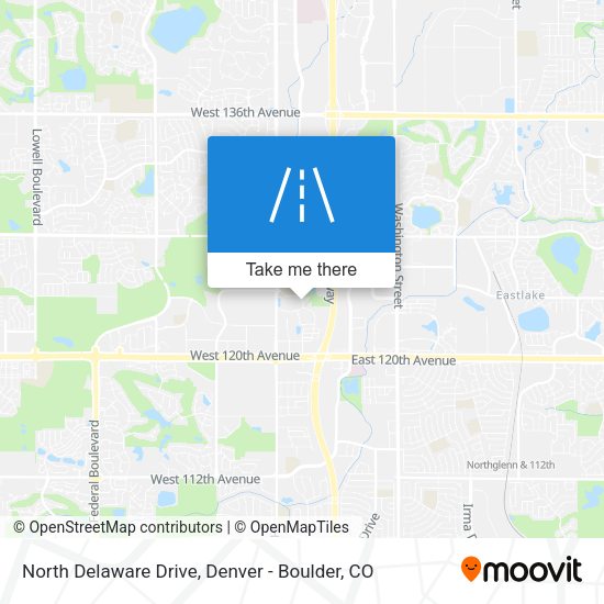 North Delaware Drive map