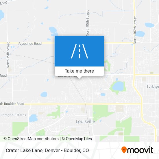 Crater Lake Lane map
