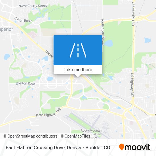 East Flatiron Crossing Drive map
