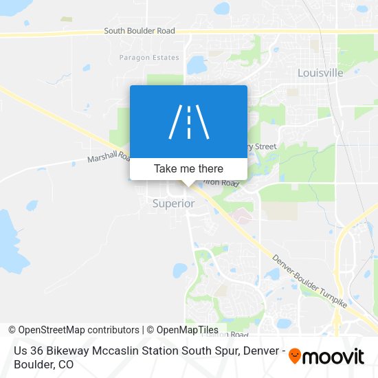Mapa de Us 36 Bikeway Mccaslin Station South Spur