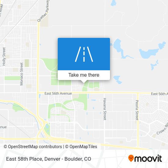 East 58th Place map