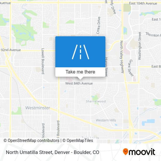 North Umatilla Street map