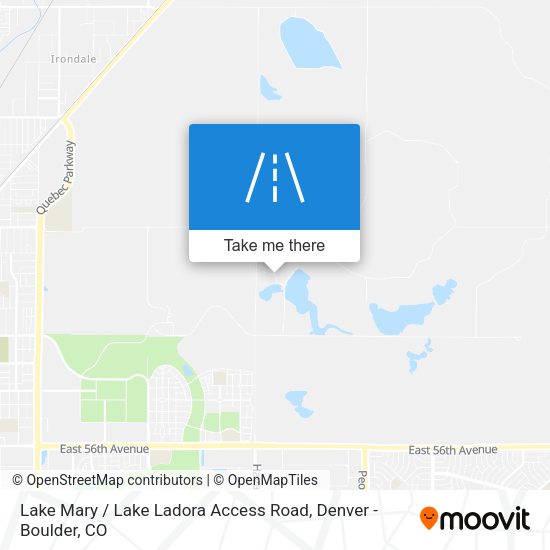 Lake Mary / Lake Ladora Access Road map