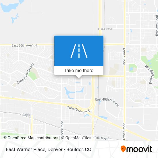 East Warner Place map