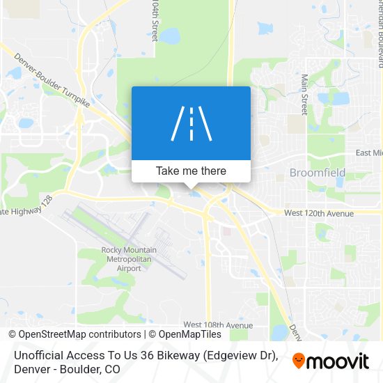 Unofficial Access To Us 36 Bikeway (Edgeview Dr) map