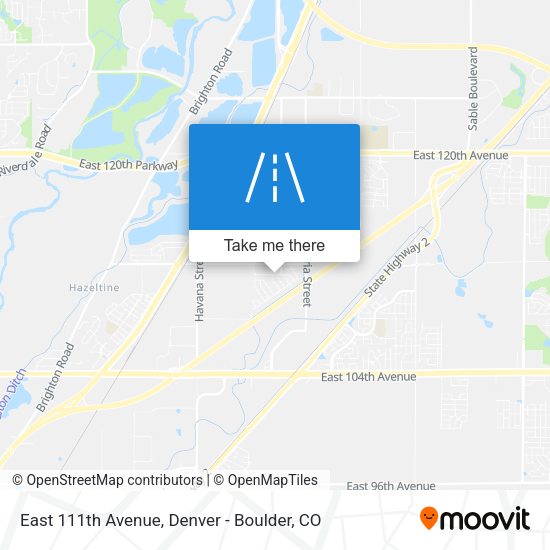 East 111th Avenue map