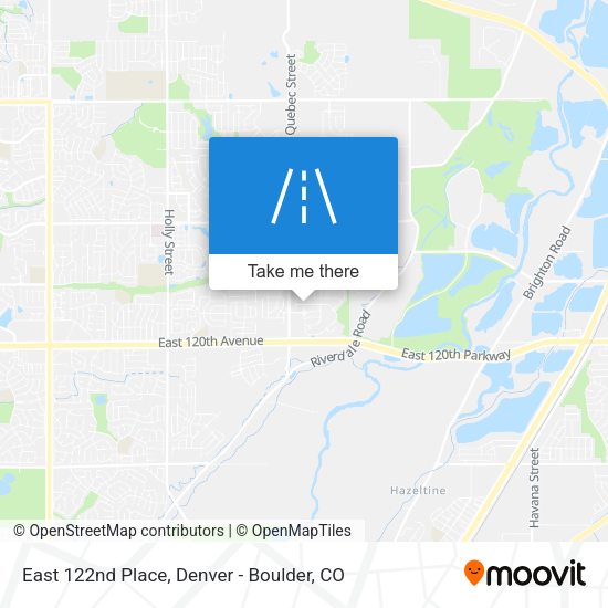 East 122nd Place map