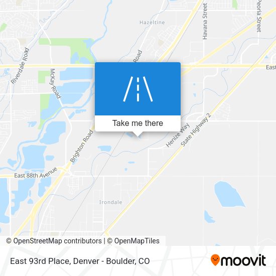 East 93rd Place map