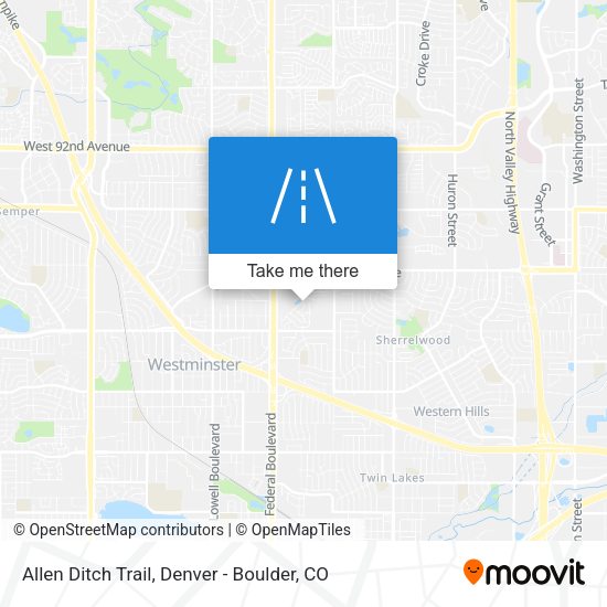 Allen Ditch Trail map