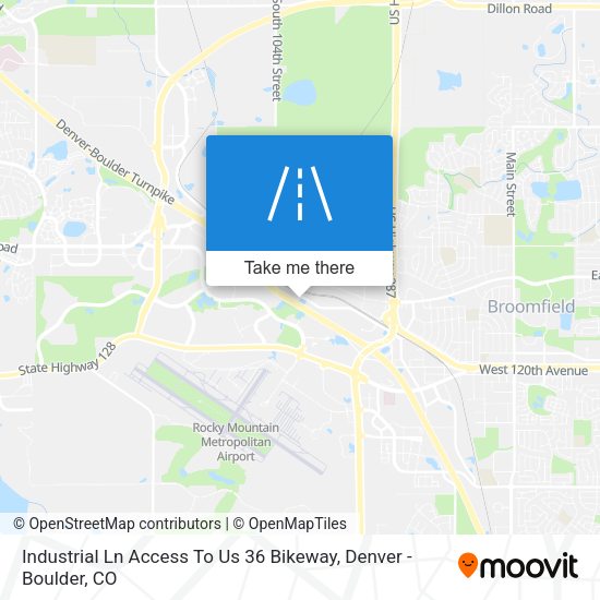 Industrial Ln Access To Us 36 Bikeway map