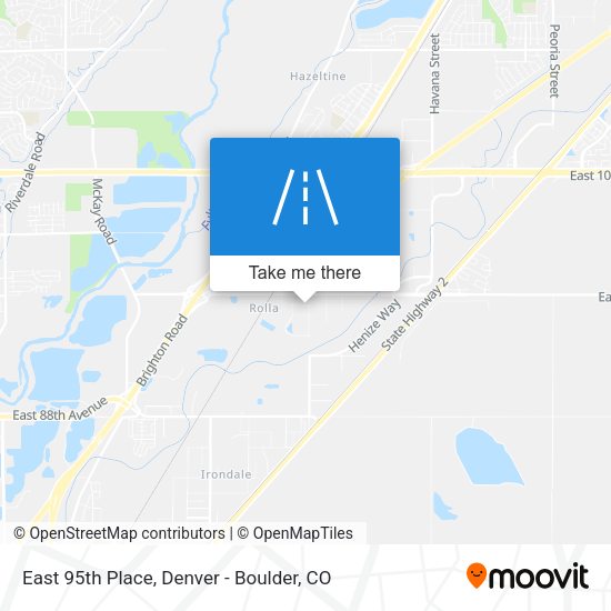 East 95th Place map