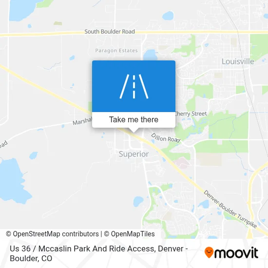 Us 36 / Mccaslin Park And Ride Access map