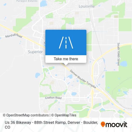 Us 36 Bikeway - 88th Street Ramp map