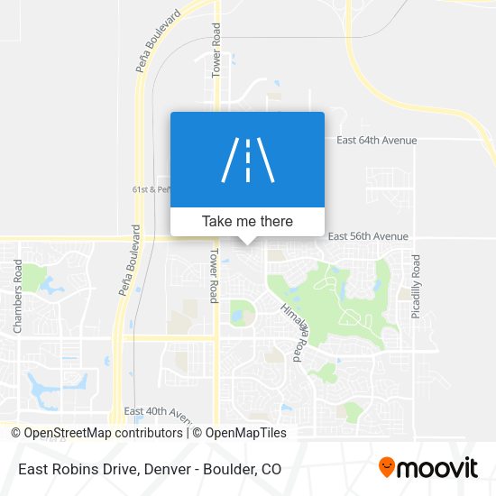 East Robins Drive map