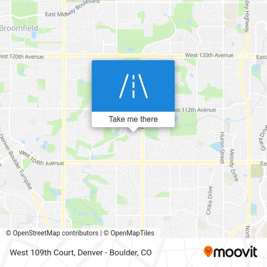 West 109th Court map