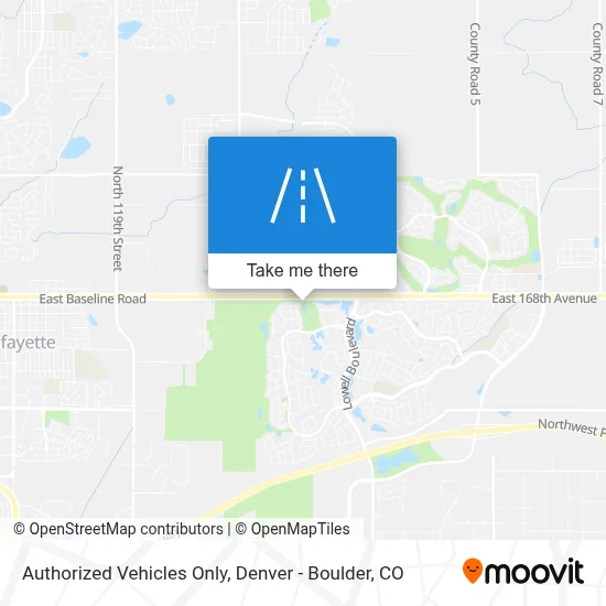 Authorized Vehicles Only map