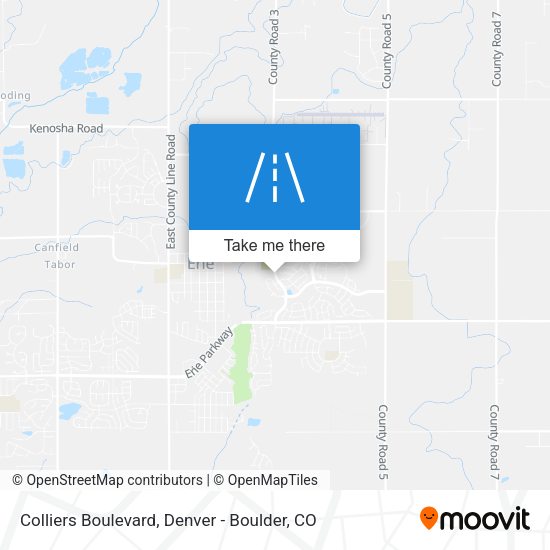 Colliers Boulevard map