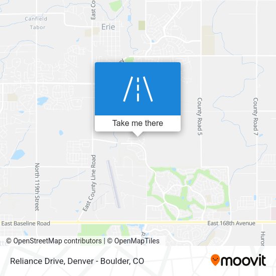 Reliance Drive map