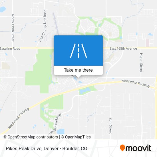 Pikes Peak Drive map