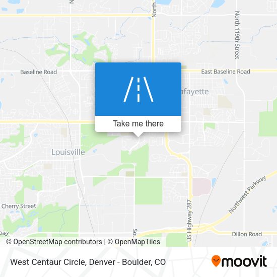 West Centaur Circle map