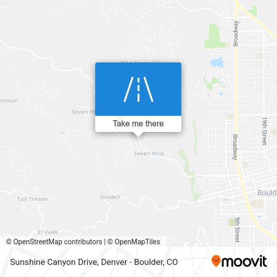 Sunshine Canyon Drive map