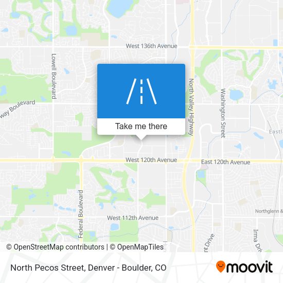 North Pecos Street map