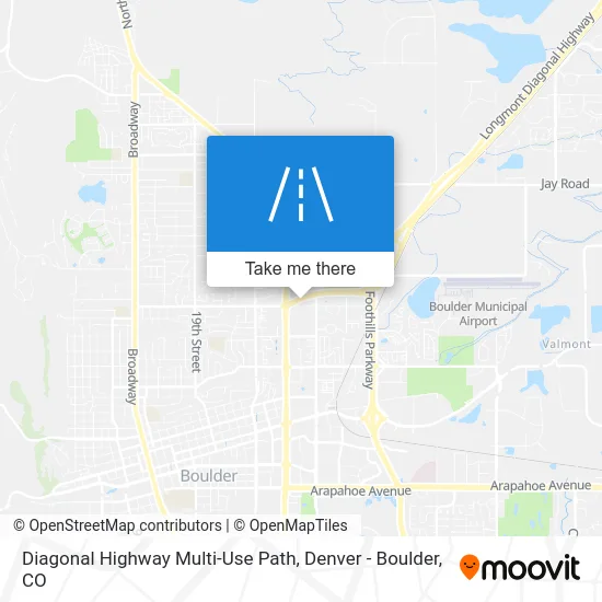 Diagonal Highway Multi-Use Path map