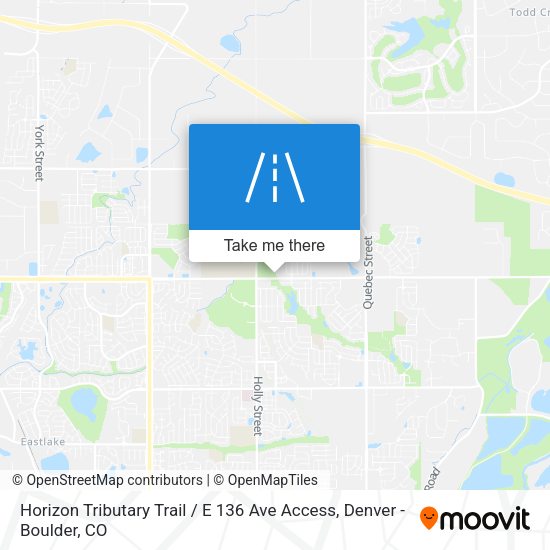 Horizon Tributary Trail / E 136 Ave Access map