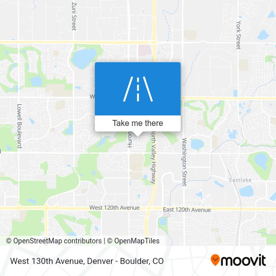 West 130th Avenue map