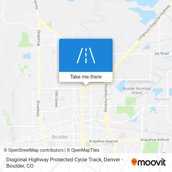 Diagonal Highway Protected Cycle Track map